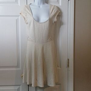 American Eagle Outfitter off white mini lace inset dress Sz S NWOT